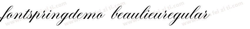 fontspringdemo beaulieuregularregul字体转换